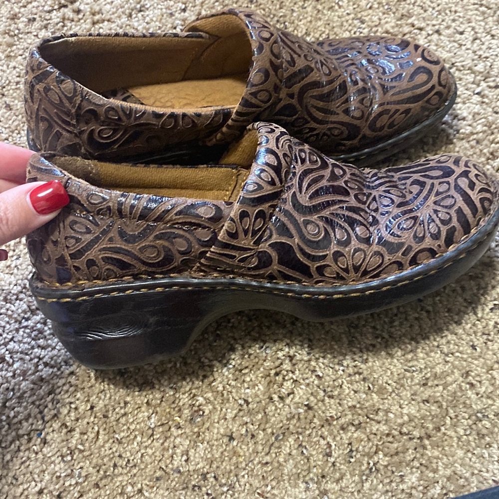 B.O.C embossed slip on shoes
